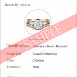 Certified 1.45 Ct Round Lab Diamond Pave Bridal Set