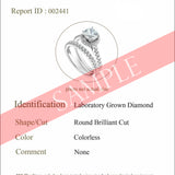 Certified 1.5 CT Round Lab Diamond Halo Bridal Set