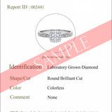 Certified 1.15 Carat Round Lab Diamond Art Deco Engagement Ring
