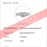 Certified 1.1 CT Round Lab Diamond - Infinity Engagement Ring