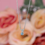 Elegant Round Brilliant Cut Salt and Pepper Diamond Solitaire Pendant Necklace in 18K White Gold Plating over Silver