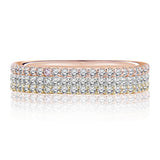 Matching Micro Pave Wedding Ring Trio Set