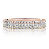 Matching Micro Pave Wedding Ring Trio Set