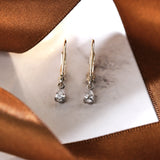 Pear Shaped Certified Lab Diamond Drop Earrings - Classic Dangle Design in 18K White Gold Over Silver - Women's Earrings Jewelry