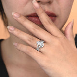 1.25 Carat Pear Cut Moissanite Infinity Bridal Set