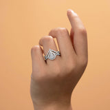 1.25 Carat Pear Cut Moissanite Infinity Bridal Set