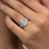 1.25 Carat Pear Cut Moissanite Infinity Bridal Set