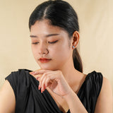 Certified Half Carat TCW Round Cut Certified Lab Diamond Petite Twist Stud Earrings in 18k White Gold over Silver