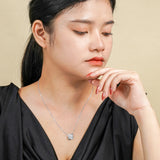 Elegant 0.60 TCW Round Certified Lab Diamond Infinity Pendant Necklace in 18K White Gold Plating over Silver for Women