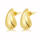 Teardrop Fashion Stud Earrings for Women – Gold Tone