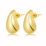 🎁 Teardrop Fashion Stud Earrings for Women – Gold Tone (100% off)