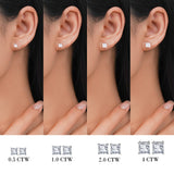 Moissanite 4 Prong Solitaire Stud Earrings