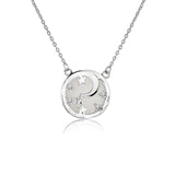 Glowing Moon and Star Unique Fashion Necklace - New Style - Birthday Gift - in Silver