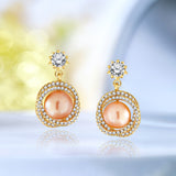 1.5 Carat Double Loop Pearl Dangle Earrings in Silver - Female - Adult - Unique Pearl Jewelry