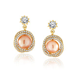 1.5 Carat Double Loop Pearl Dangle Earrings in Silver - Female - Adult - Unique Pearl Jewelry