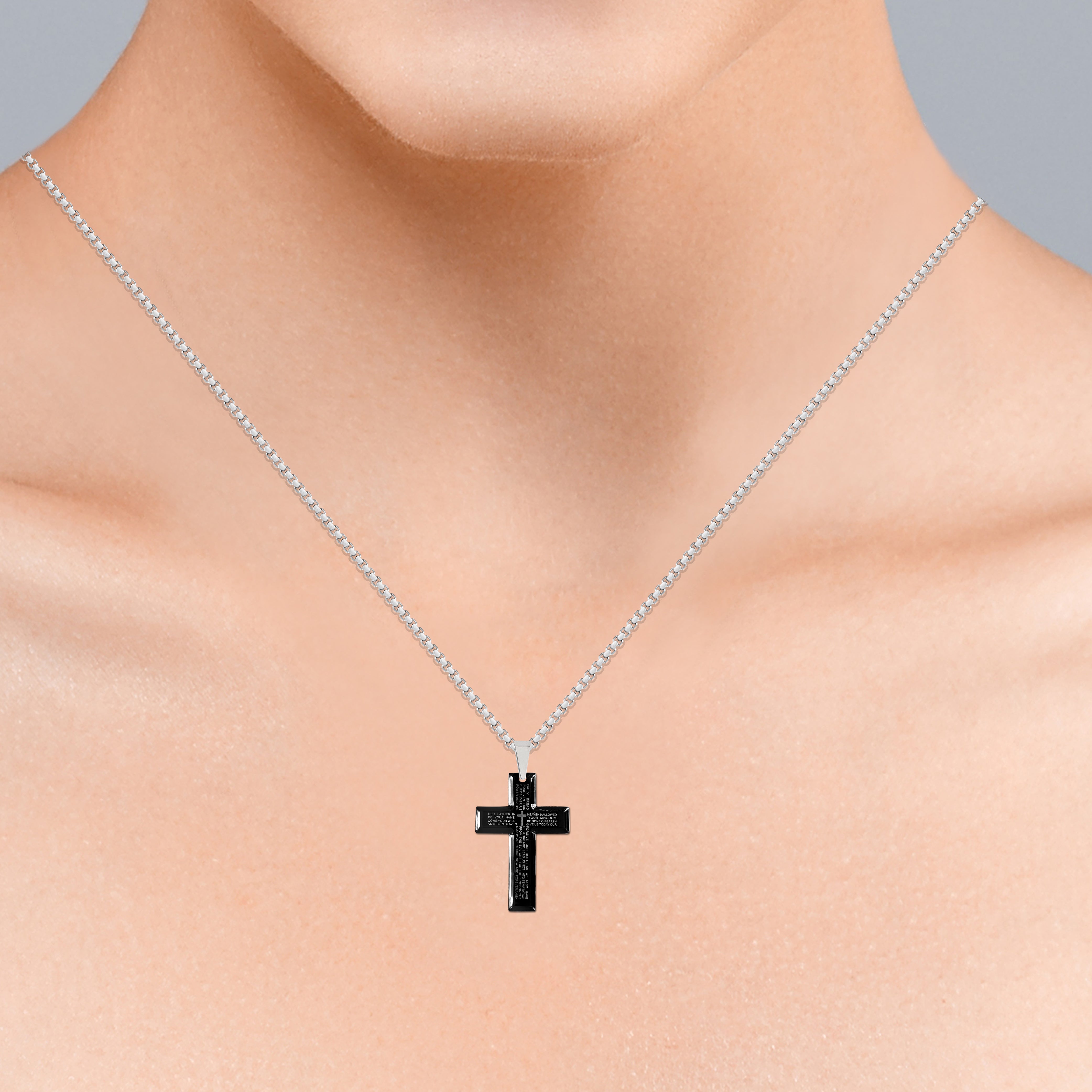 PROSTEEL Dog Tag Cross Necklace for Men Boys Stainless Steel Gold Pendant  Chain Bible Verse Inspirational Religious Christian Jewelry Gifts, Military  Tag with Words - Walmart.com