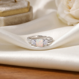 Trilogy 1.30 Ct Princess Cut Opal Engagement Ring