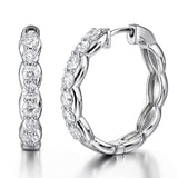 Lab Diamond 1.25 Carat Infinity-Inspired Hoop Earrings
