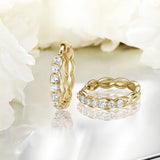 Lab Diamond 1.25 Carat Infinity-Inspired Hoop Earrings