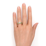 1.25 ct - Princess Cut Moissanite - Pave - Three Stone Ring - Victorian Style - Vintage Wedding Ring Set
