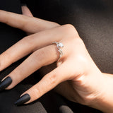 Nature Inspired 0.33 CT TDW Round Cut Diamond Solitaire Engagement Ring  for Her