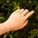 Floral Solitaire 1 Carat Round cut Moissanite Solitaire Engagement Ring in 10k White Gold