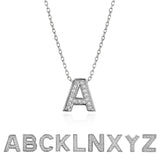Lab Diamond Initial "A to Z" Letter Necklaces