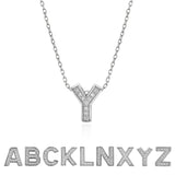 Lab Diamond Initial "A to Z" Letter Necklaces
