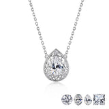 2 Carat Halo Moissanite Vintage Inspired Pendant Necklace