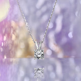 Lovely 0.25 Carat Cushion Cut Certified Lab Diamond Pendant Necklace In 18K White Gold Plating Over Silver