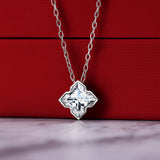 2.7 Carat Flower Cut Design Moissanite Necklace