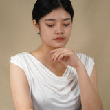 Brillant 6.75 ct Round Halo Prong Setting Stud Earrings in 18k White Gold over Silver