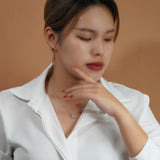 Distinctive 1 carat Emerald Shaped Moissanite - Halo Sideways Emerald - Pendant Necklace in 18K White Gold over Silver