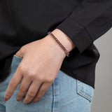 Huge 11 Carat Princess Cut January - Garnet - Birthstone Tennis Bracelet for Women Eternity Design - White Gold Plating, Birthday, Anniversary, Valentine's Day Gift