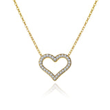 Fashion Heart Necklace with Sparkling Crystals