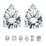 Moissanite 4 Prong Solitaire Stud Earrings