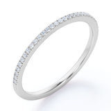 Pave 0.25 Carat Round Cut April Birthstone Wedding Ring