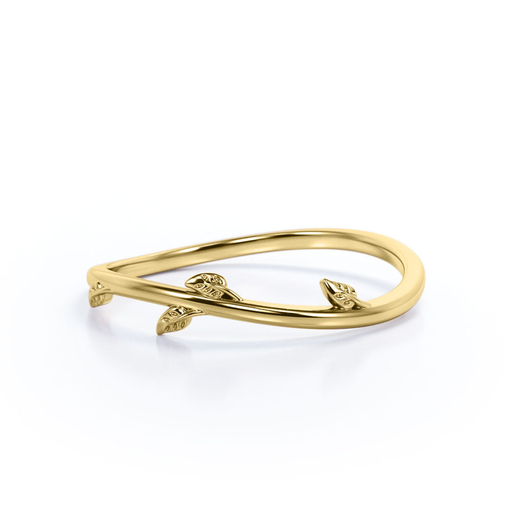 Natured Inspired Plain Wedding Band