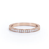 Vintage Art Deco 0.25 Carat Round Shape Wedding Band