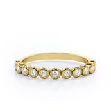 Multi-Bezel Set 0.15 TCW Round Cut Stackable Ring