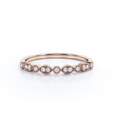 0.25 ct Vintage Milgrain Wedding Ring Band