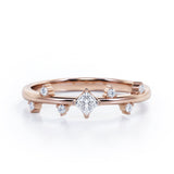 7-Stone 0.25 TCW Princess Cut Stackable Ring