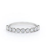 Multi-Bezel Set 0.15 TCW Round Cut Stackable Ring