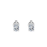 Certified 0.5 Carat Pear Cut Moissanite Minimalist Solitaire Stud Earrings In 18K Rose Gold Plating Over Silver