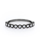 Multi-Bezel Set 0.15 TCW Round Cut Stackable Ring