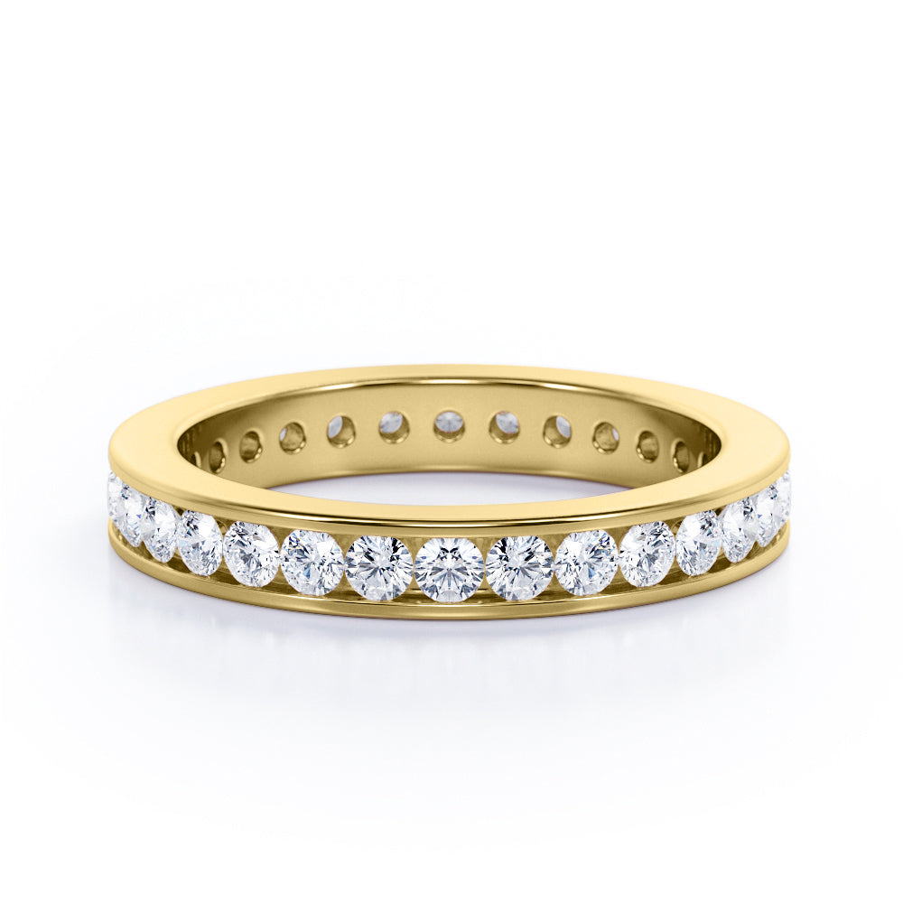 Eternity 0.25 TCW Round Cut Stackable Ring