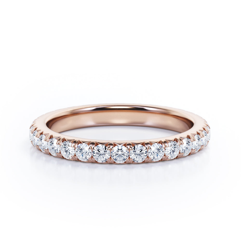 Eternity 0.25 TCW Round Cut Stackable Ring