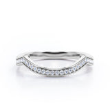 Channel Set 0.15 TCW Arched Wedding Band