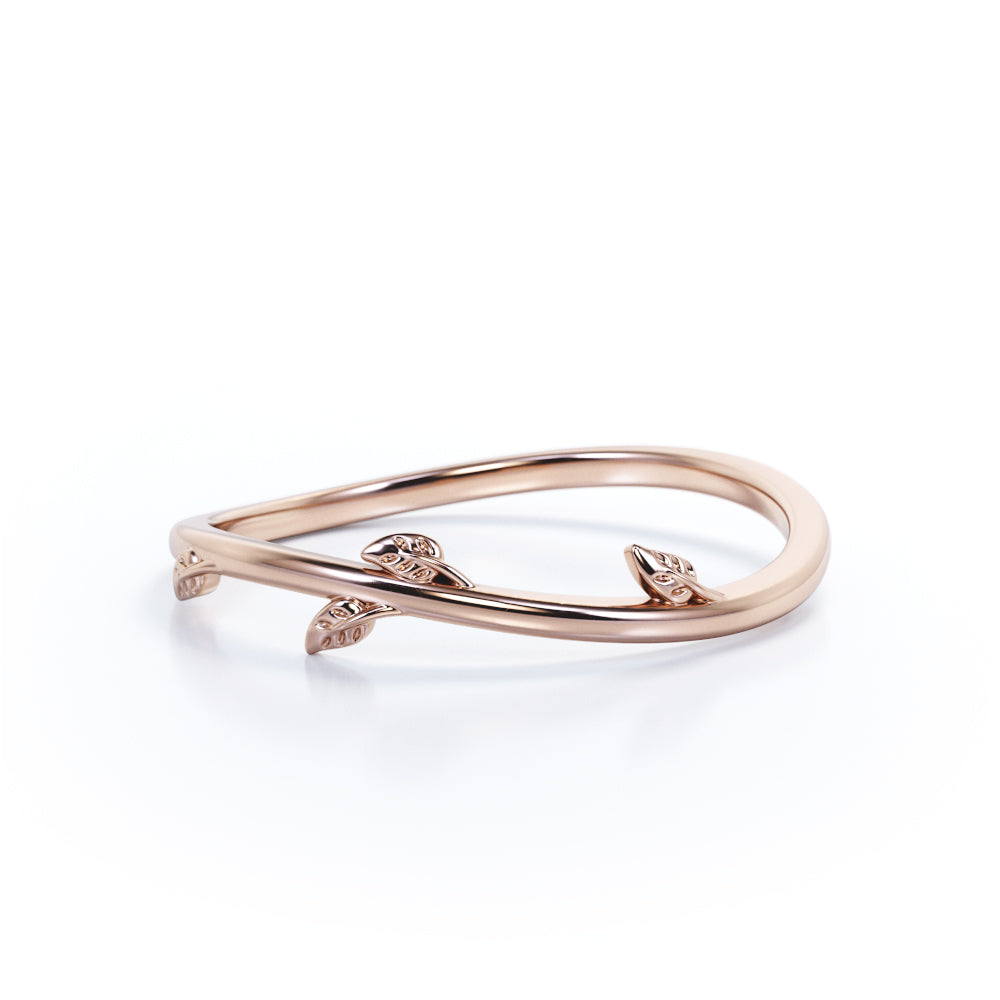 Natured Inspired Plain Wedding Band