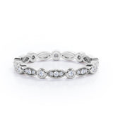 Milgrain Filigree 0.25 TCW Eternity Wedding Band